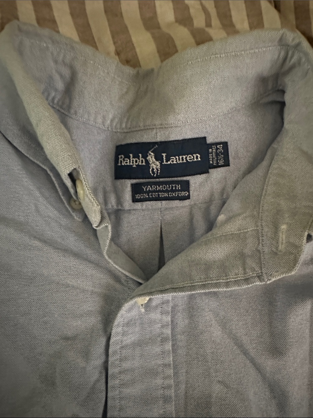 Ralph Lauren Pale Blue Oxford Button-Down Shirt - Picture 2 of 2
